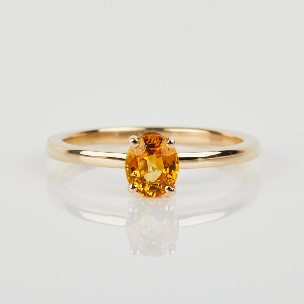 Yellow Citrine Gold Ring