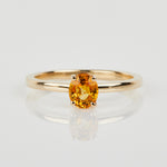 Yellow Citrine Gold Ring