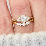 ariadne yellow gold five diamond wedding band