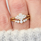 ariadne yellow gold five diamond wedding band