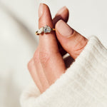 Heart & Pear Shape Natural Diamond Engagement Ring