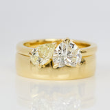 Heart & Pear Shape Natural Diamond Engagement Ring