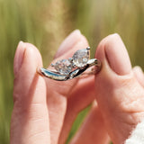 Salt and Pepper Diamond Engagement Ring