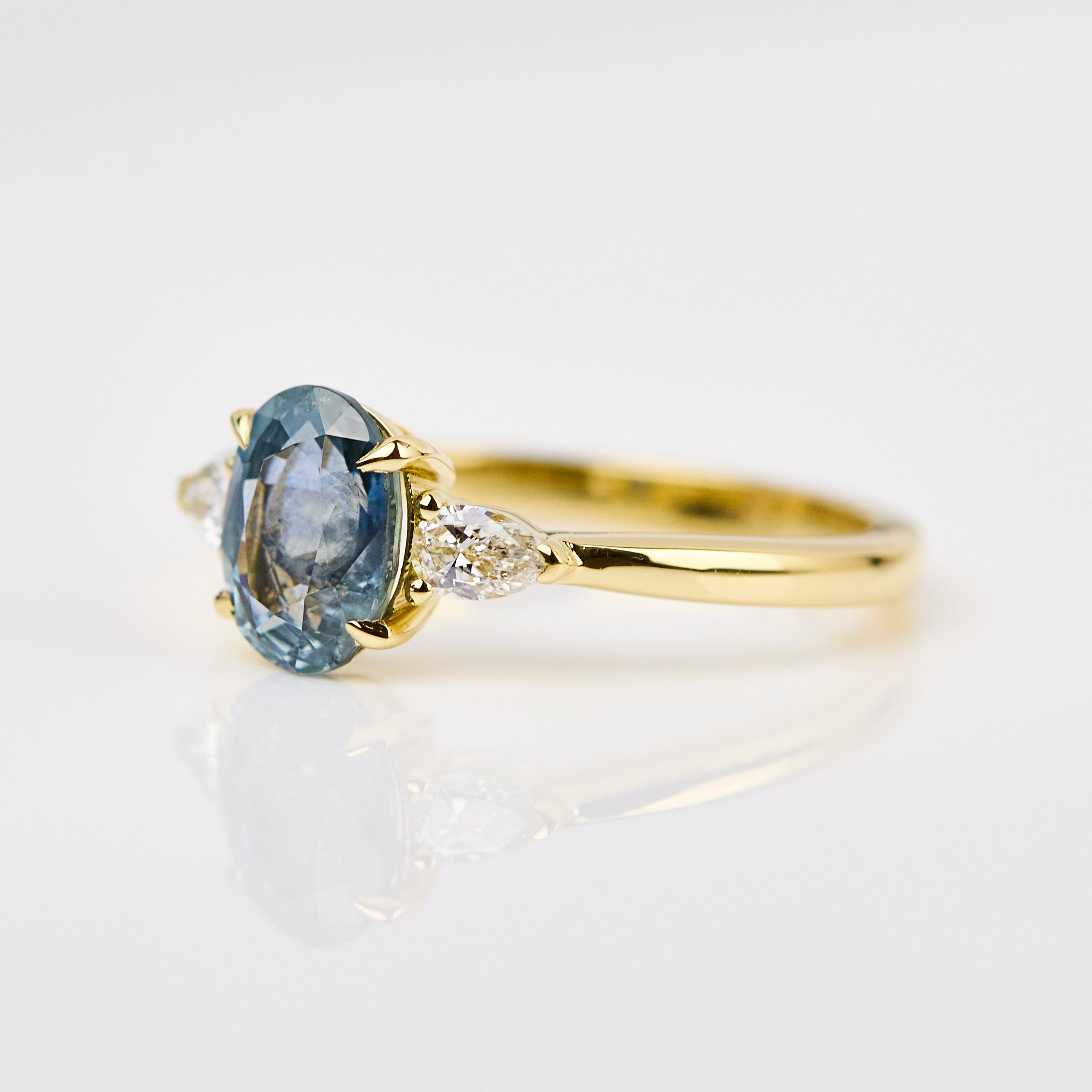 Coloured gemstone engagement rings