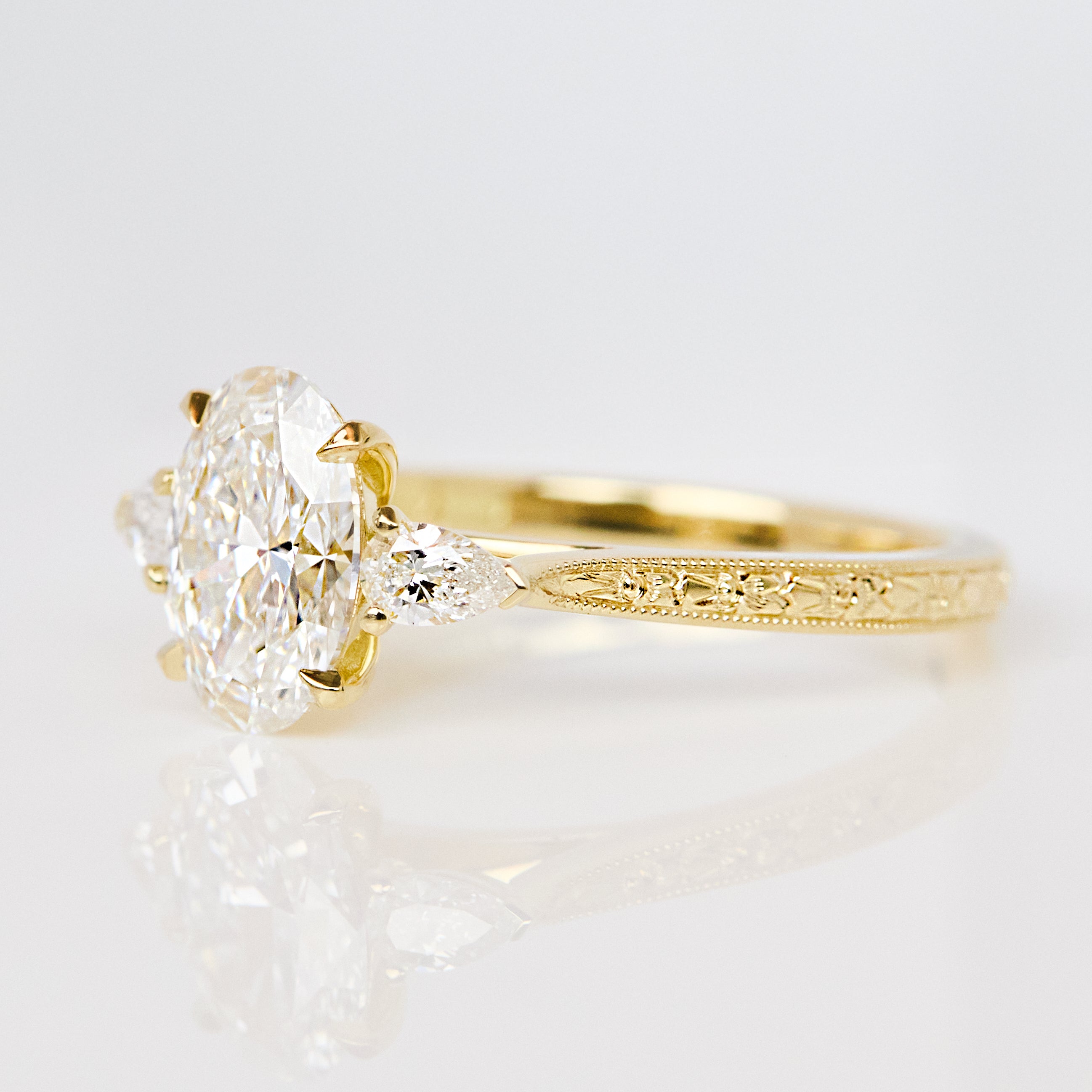 Oval Lab Grown Diamond Engagement Ring