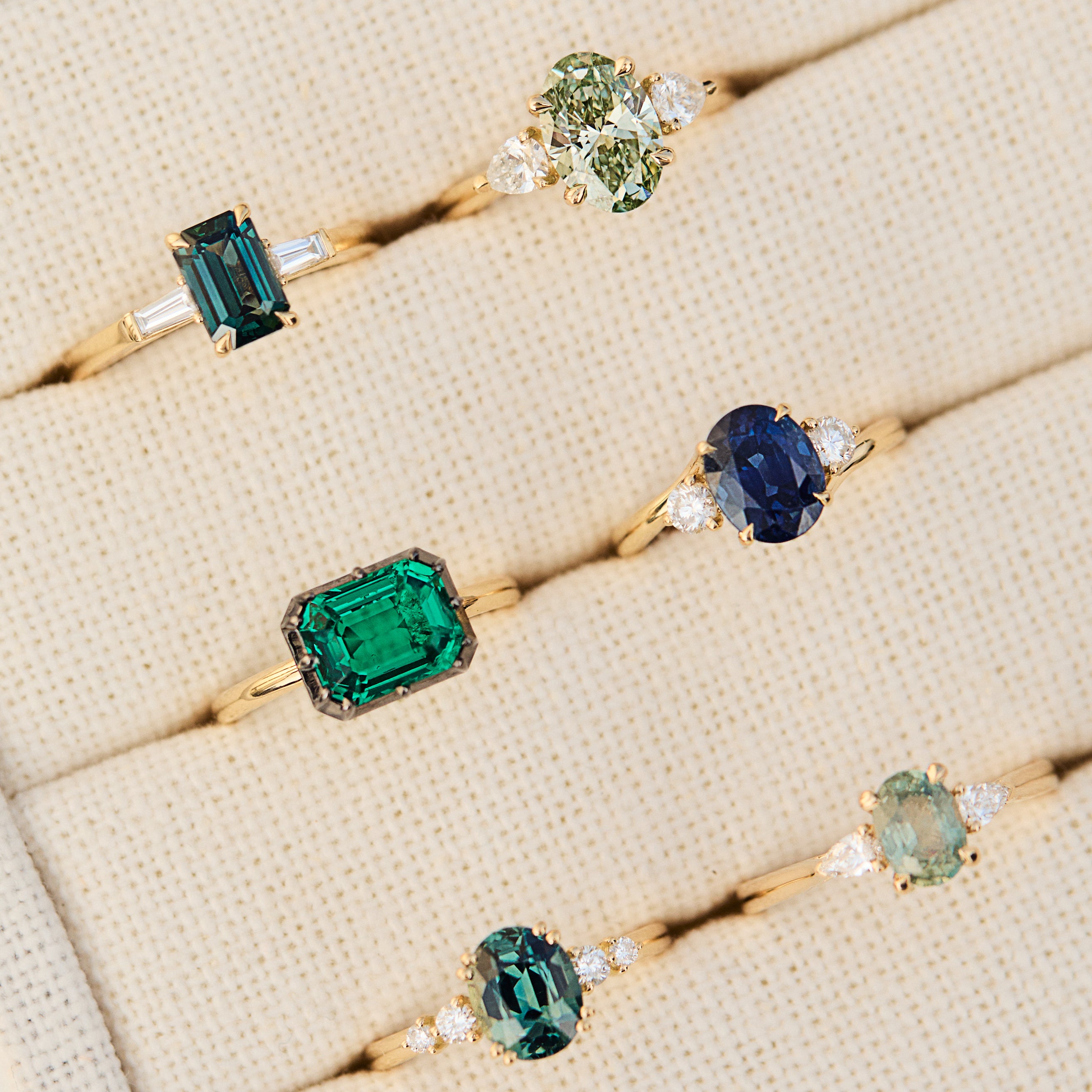 coloured gemstone rings uk