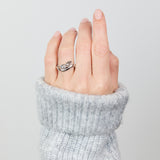 Salt and Pepper Diamond Engagement Ring