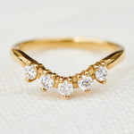 diamond gaia wedding band in yellow gold