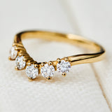 diamond gaia wedding band in yellow gold