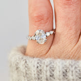 oval diamond platinum engagement ring 