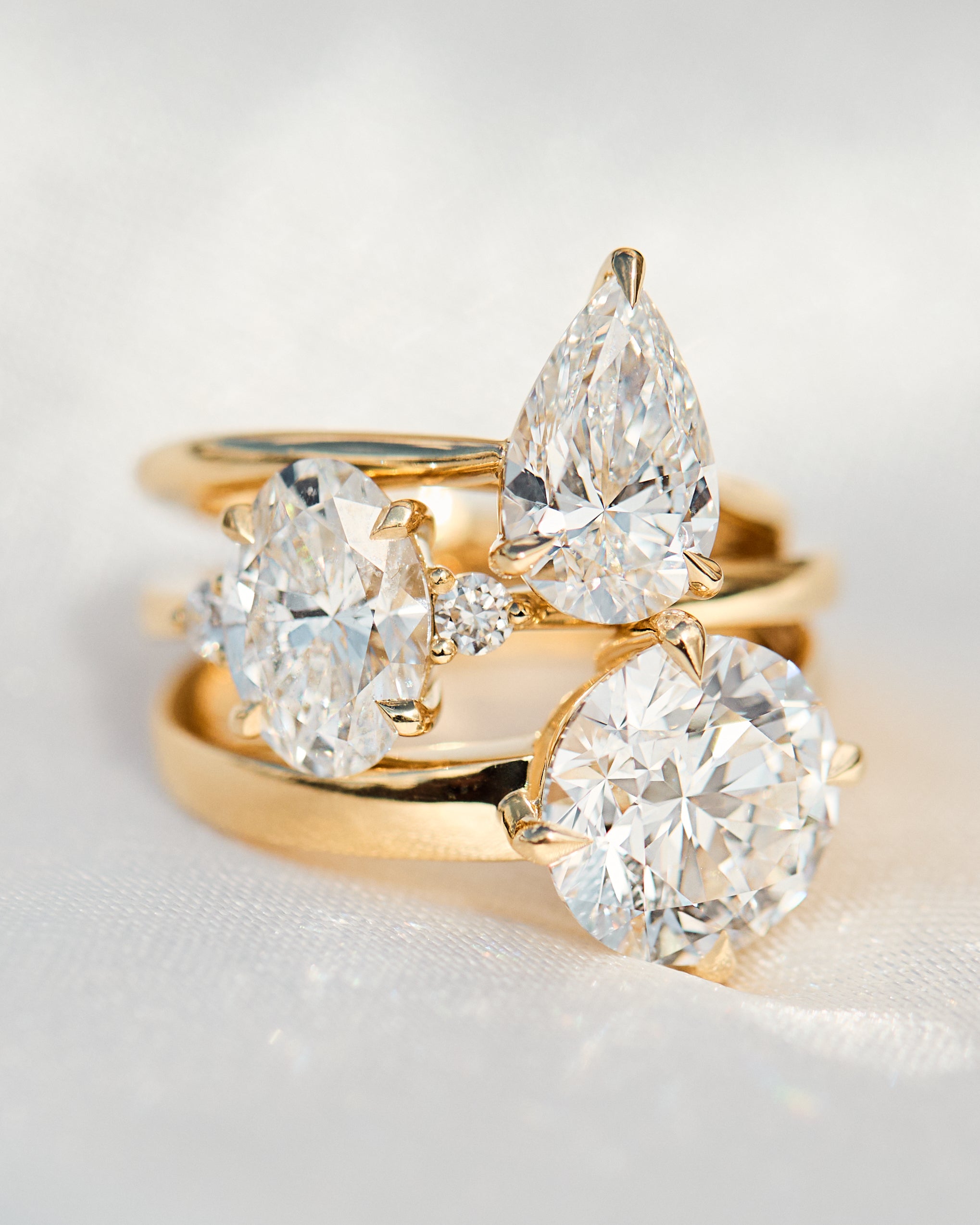 diamond rings set in yellow gold uk