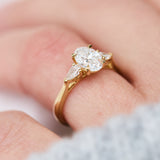 18ct Yellow Gold Oval Lab Grown Diamond Engagement Ring