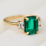 Coloured gemstone engagement rings