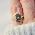 Salt and pepper engagement ring