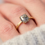 Salt and pepper engagement ring