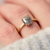 Salt and pepper engagement ring