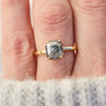 Salt and pepper engagement ring