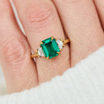 Coloured gemstone engagement rings