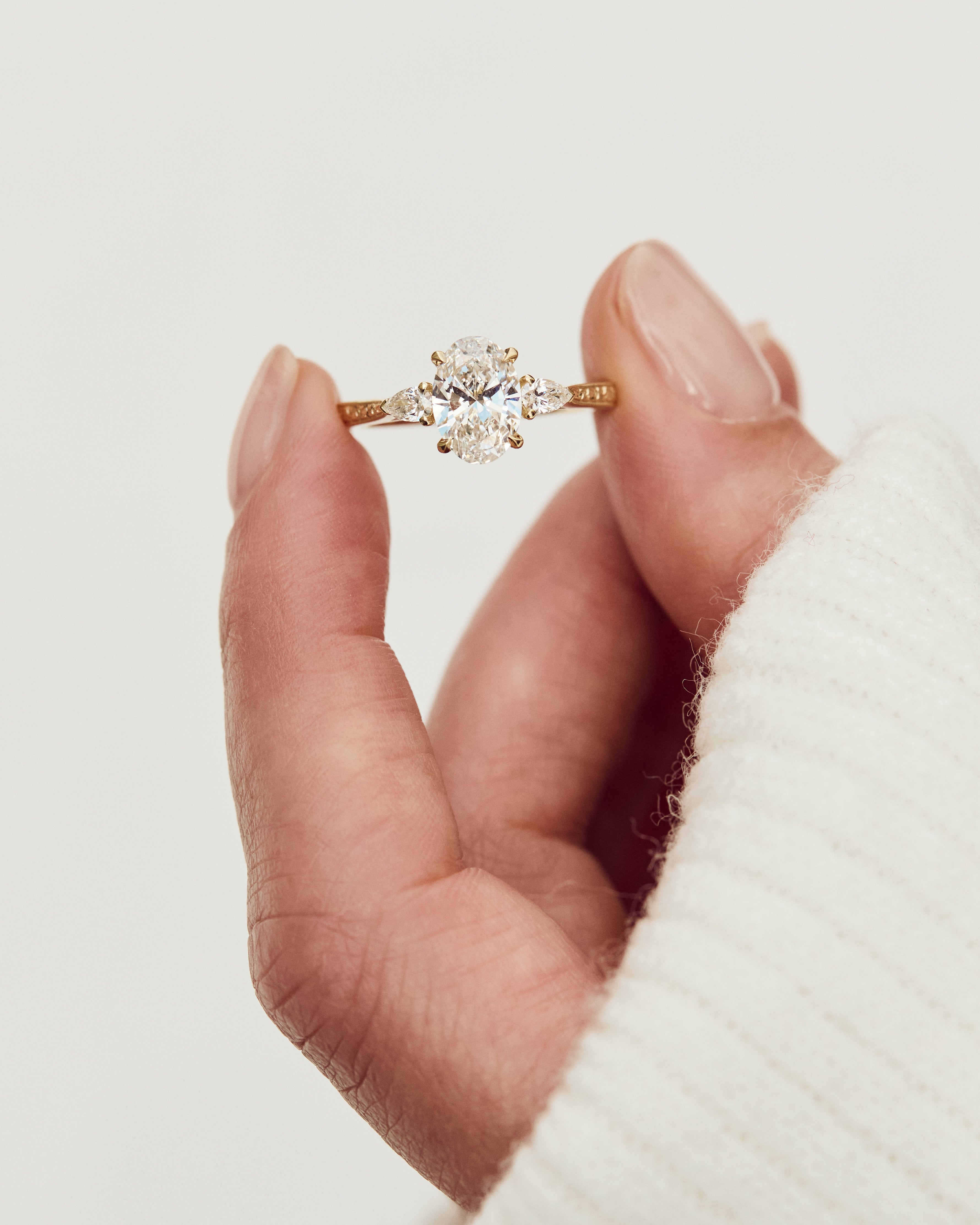 Oval Lab Grown Diamond Engagement Ring