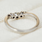platinum five diamond wedding band