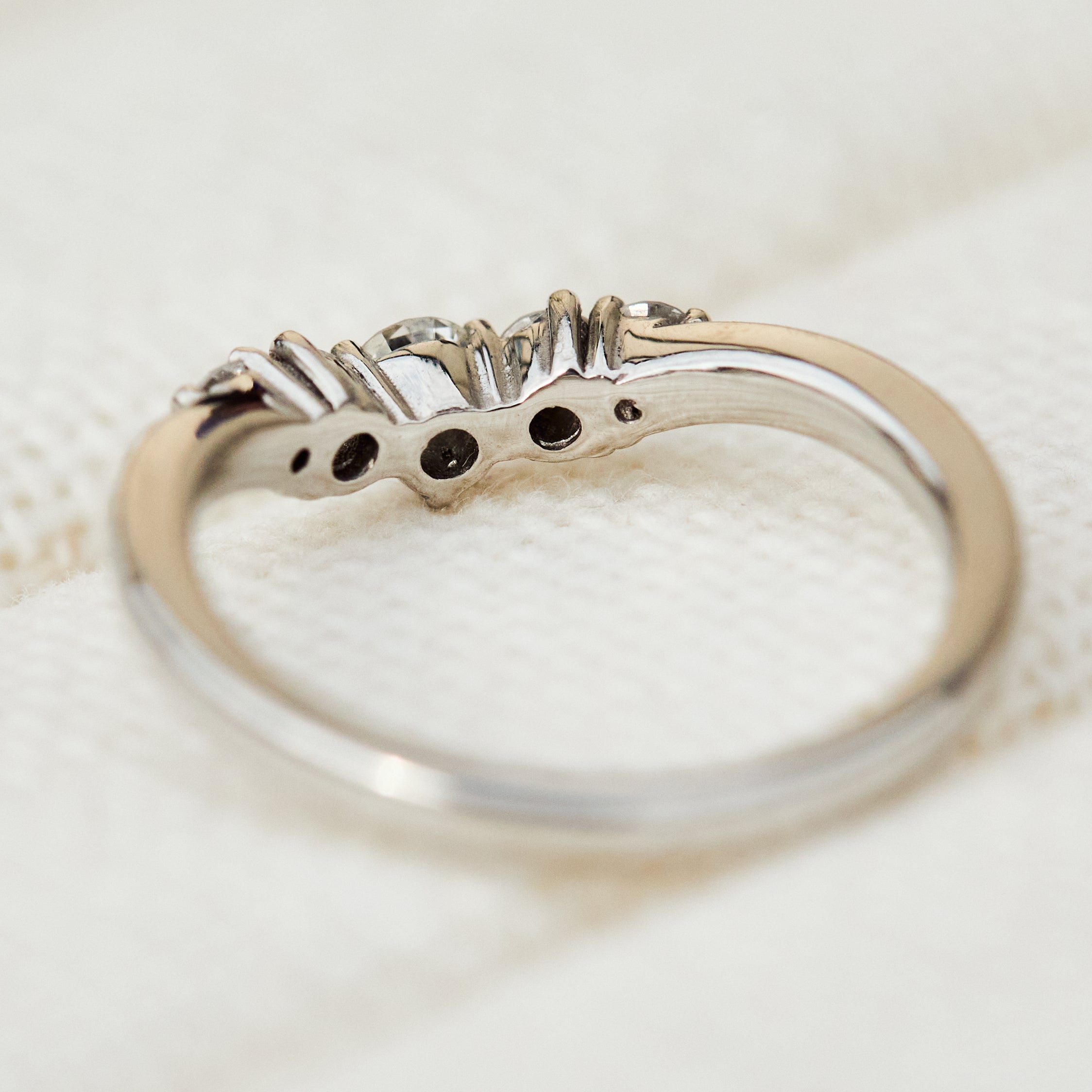 platinum five diamond wedding band