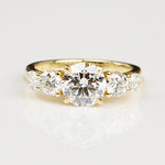 18ct Yellow Gold Round Lab Grown Diamond Engagement Ring