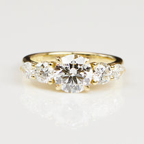 18ct Yellow Gold Round Lab Grown Diamond Engagement Ring
