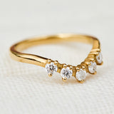 diamond gaia wedding band in yellow gold