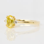 Oval Yellow Lab Grown Diamond Engagement Ring