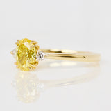 Oval Yellow Lab Grown Diamond Engagement Ring