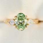 green diamond engagement ring