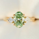 green diamond engagement ring