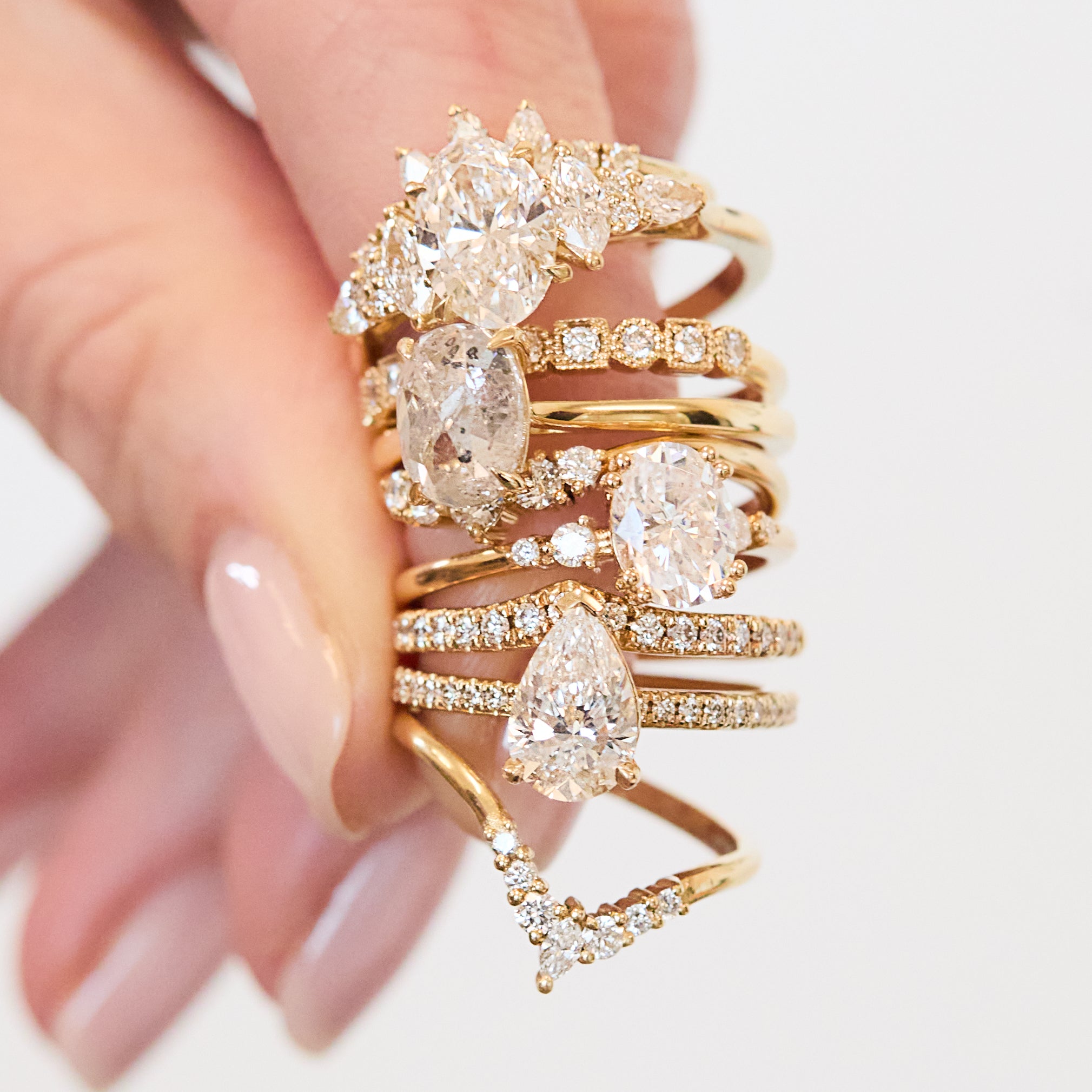 18ct yellow gold diamond wedding ring women