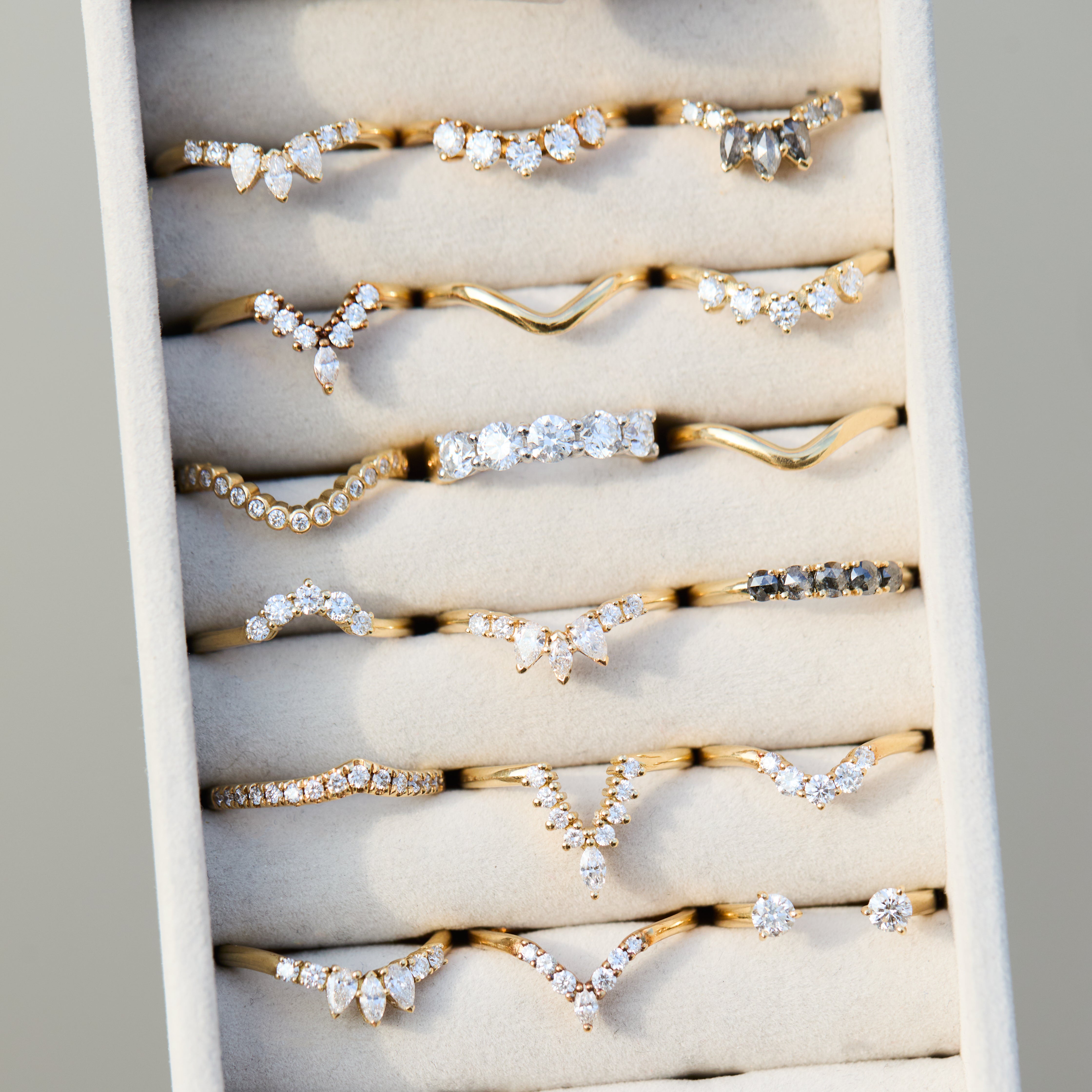 handmade diamond wedding bands