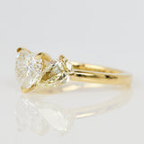 Heart & Pear Shape Natural Diamond Engagement Ring
