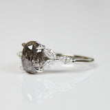 Salt and pepper engagement ring