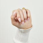 18ct yellow gold salt and pepper round brilliant cut diamond engagement trilogy ring