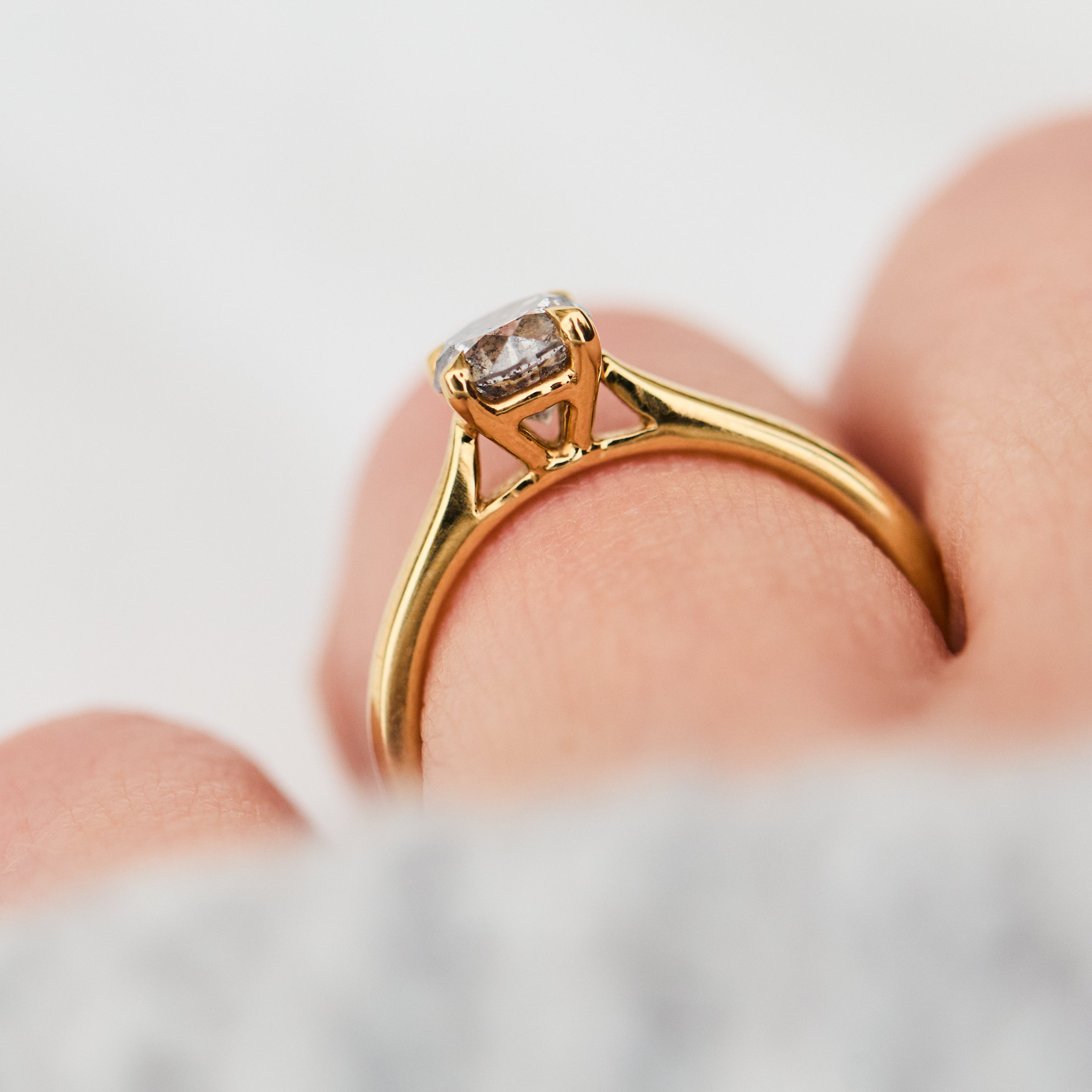 Salt and pepper engagement ringi