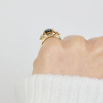 18ct Yellow Gold Oval Sapphire Engagement Ring