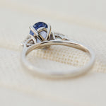 oval blue sapphire engagement ring