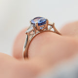 oval blue sapphire engagement ring
