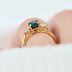 ​Teal sapphire rings