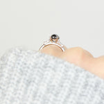 Salt and pepper engagement ring