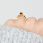 Oval Teal Montana Sapphire Engagement Ring