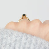 Oval Teal Montana Sapphire Engagement Ring