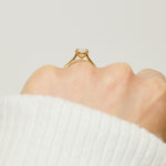 Pear Shape Lab Grown Diamond Engagement Ring, Juno Setting