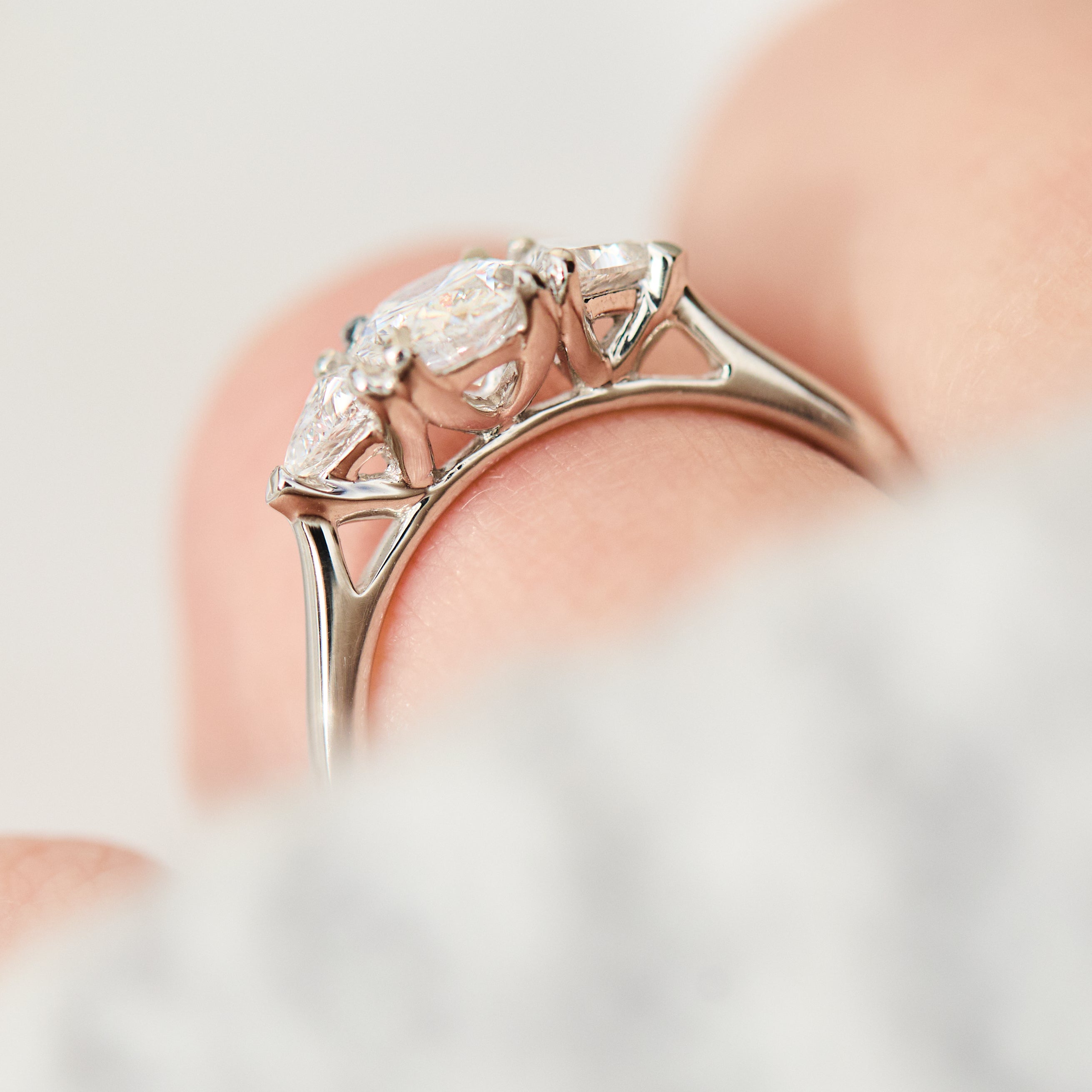 Oval Lab-Grown Engagement Ring Trilogy