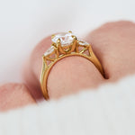 Round Brilliant Cut Lab-Grown Diamond Engagement Ring Trilogy