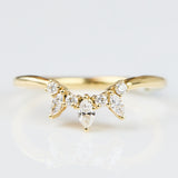 18ct yellow gold diamond wedding ring women
