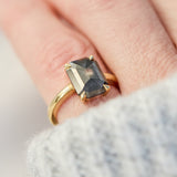 Salt and pepper engagement ring